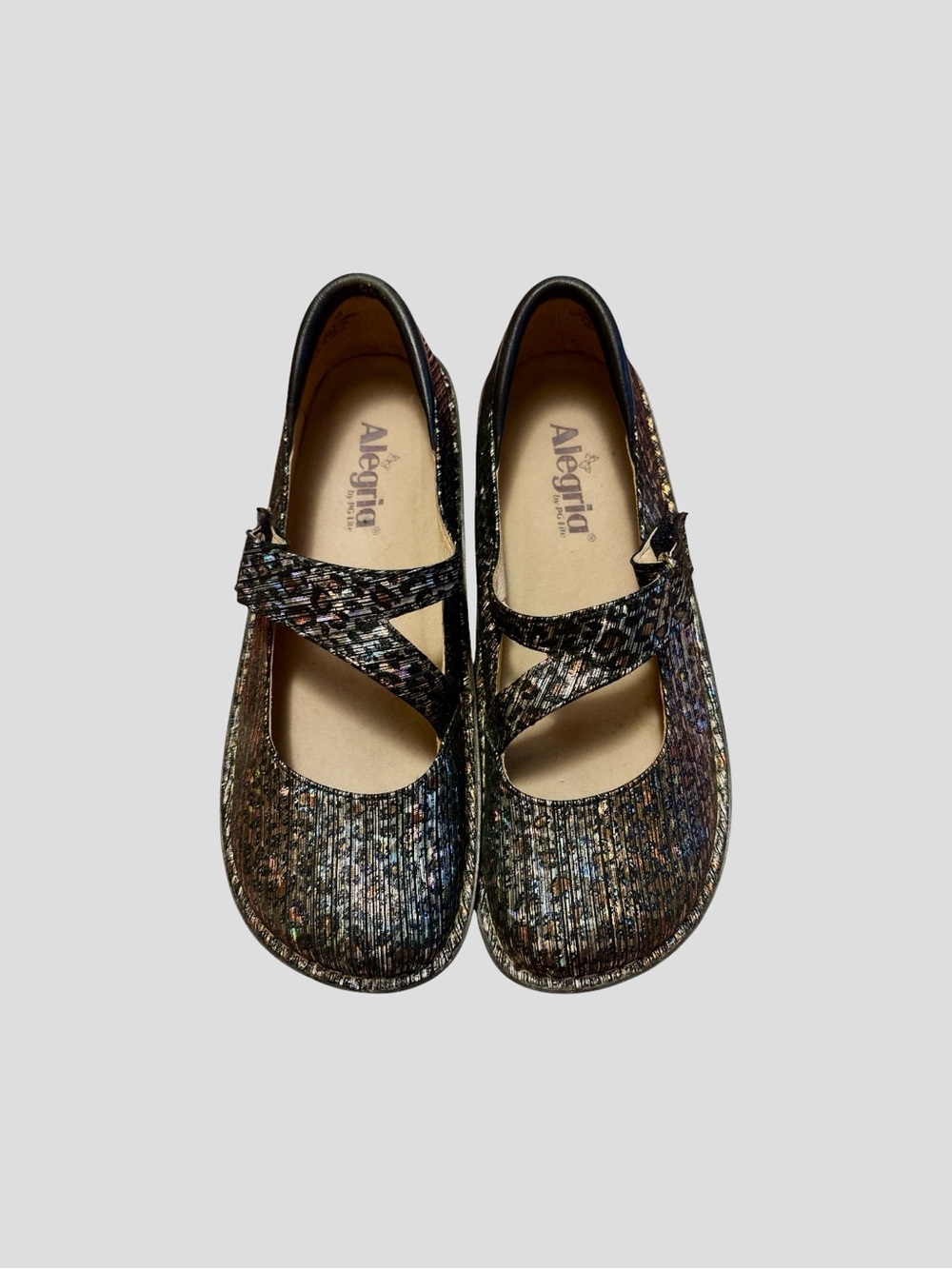 Alegria PG Lite Day-403 Mary Jane Comfort Shoes EU 39 US 8.5-9 Metallic